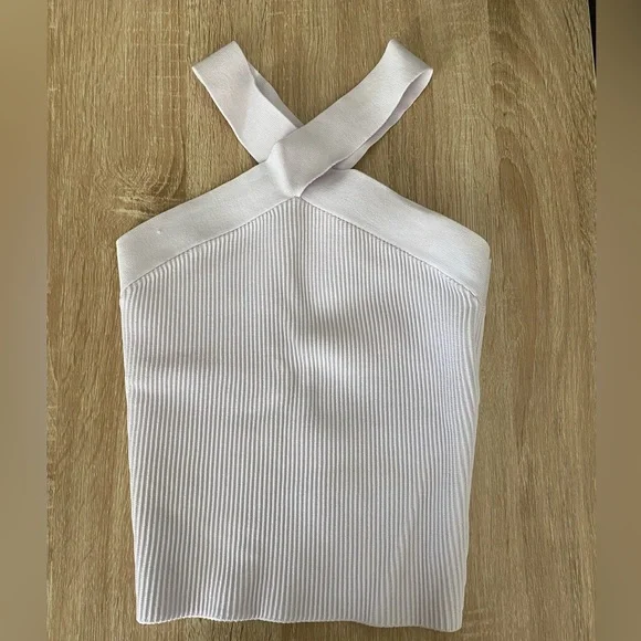 Babaton Sculpt Knit Criss-Cross Tank in Lilac - Picture 5 of 7